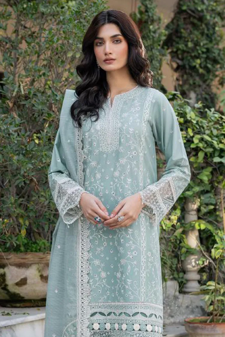 03 AQUA PEARL Bahaar Embroidered Lawn Collection