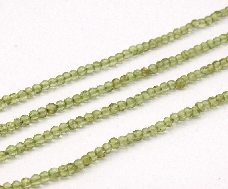 1 Strand Peridot 4Mm Gemstone Round Beads T09 T009