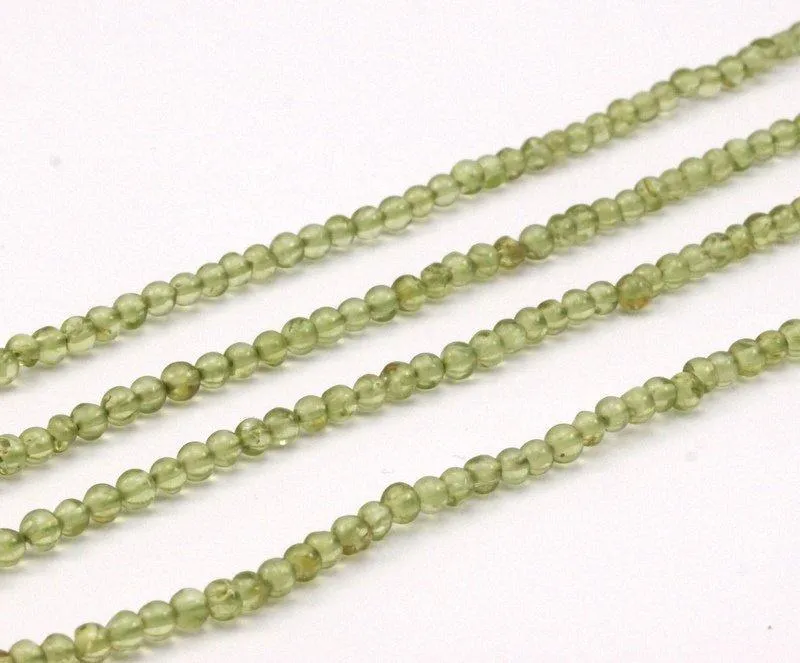 1 Strand Peridot 4Mm Gemstone Round Beads T09 T009