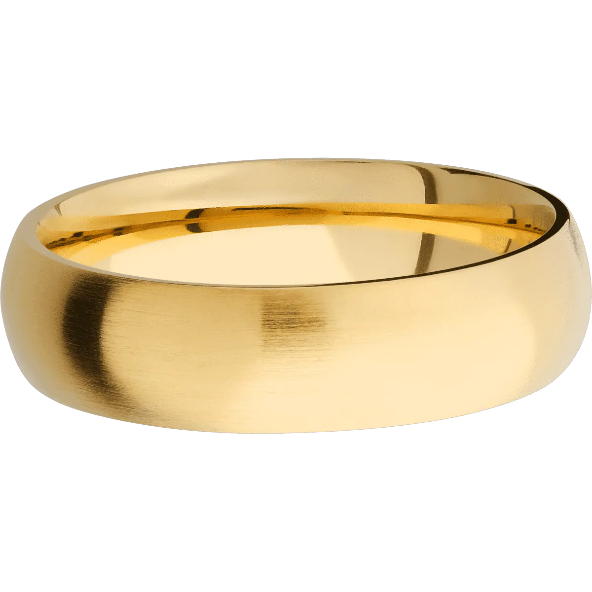 14K Yellow Gold with Satin Finish