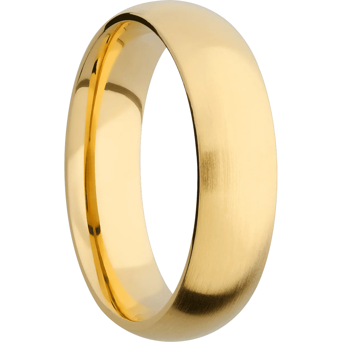 14K Yellow Gold with Satin Finish