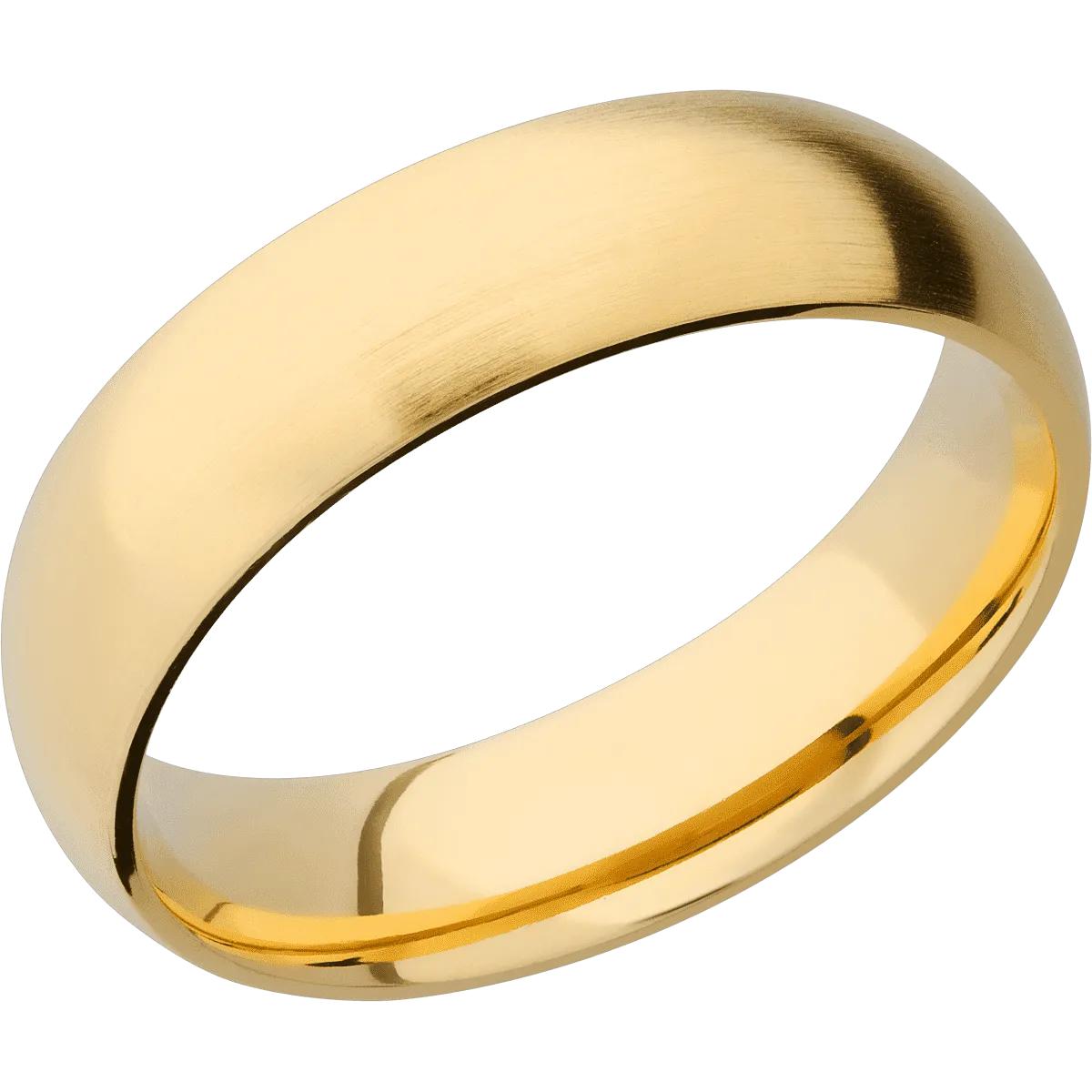 14K Yellow Gold with Satin Finish