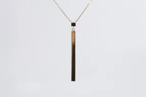 18" 18k Yellow Gold Bar Pendant Necklace (2.05g.)