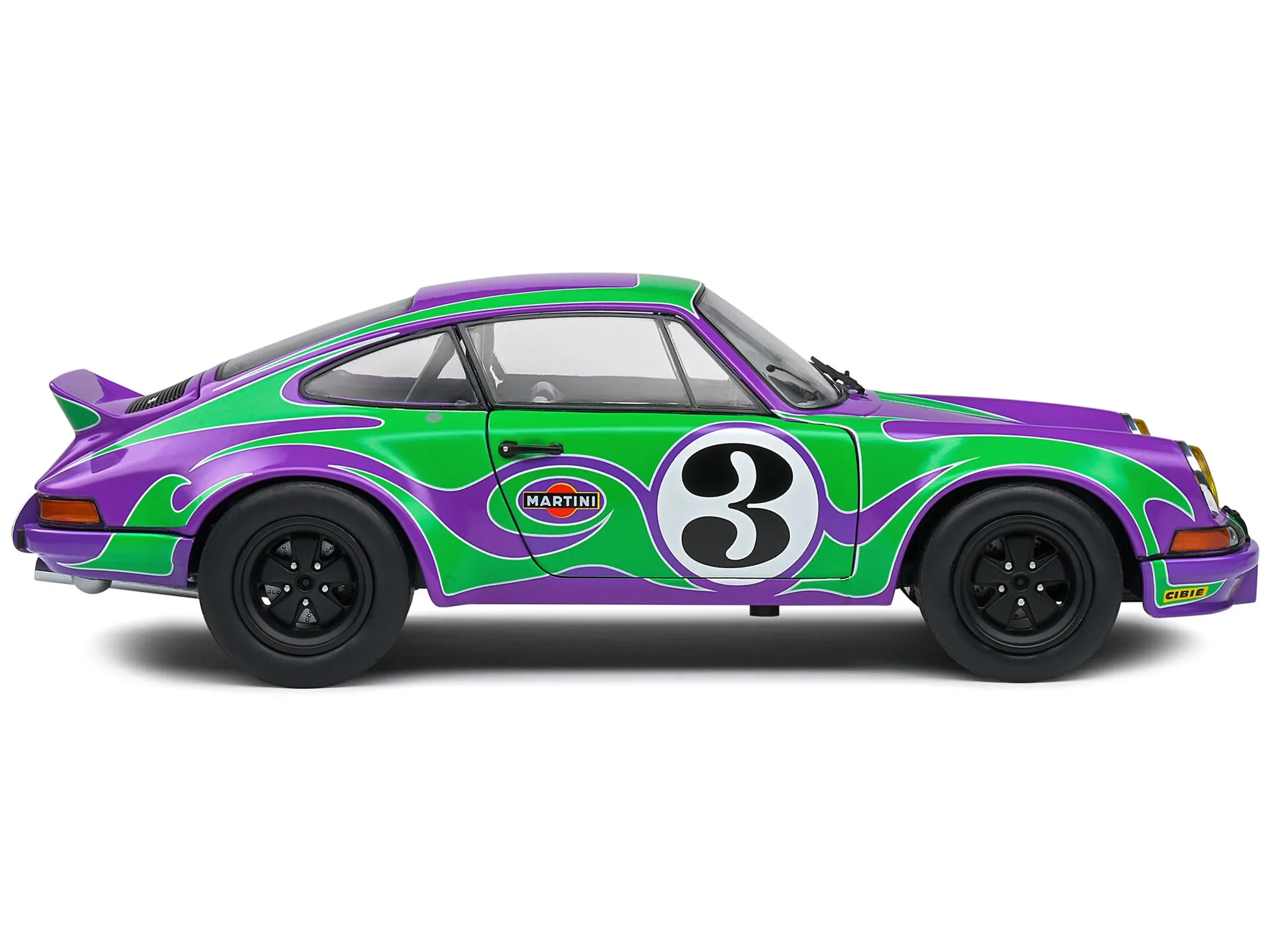 1973 Porsche 911 RSR #3 Purple Hippy Tribute Competition Series 1/18 Diecast Model Car by Solido