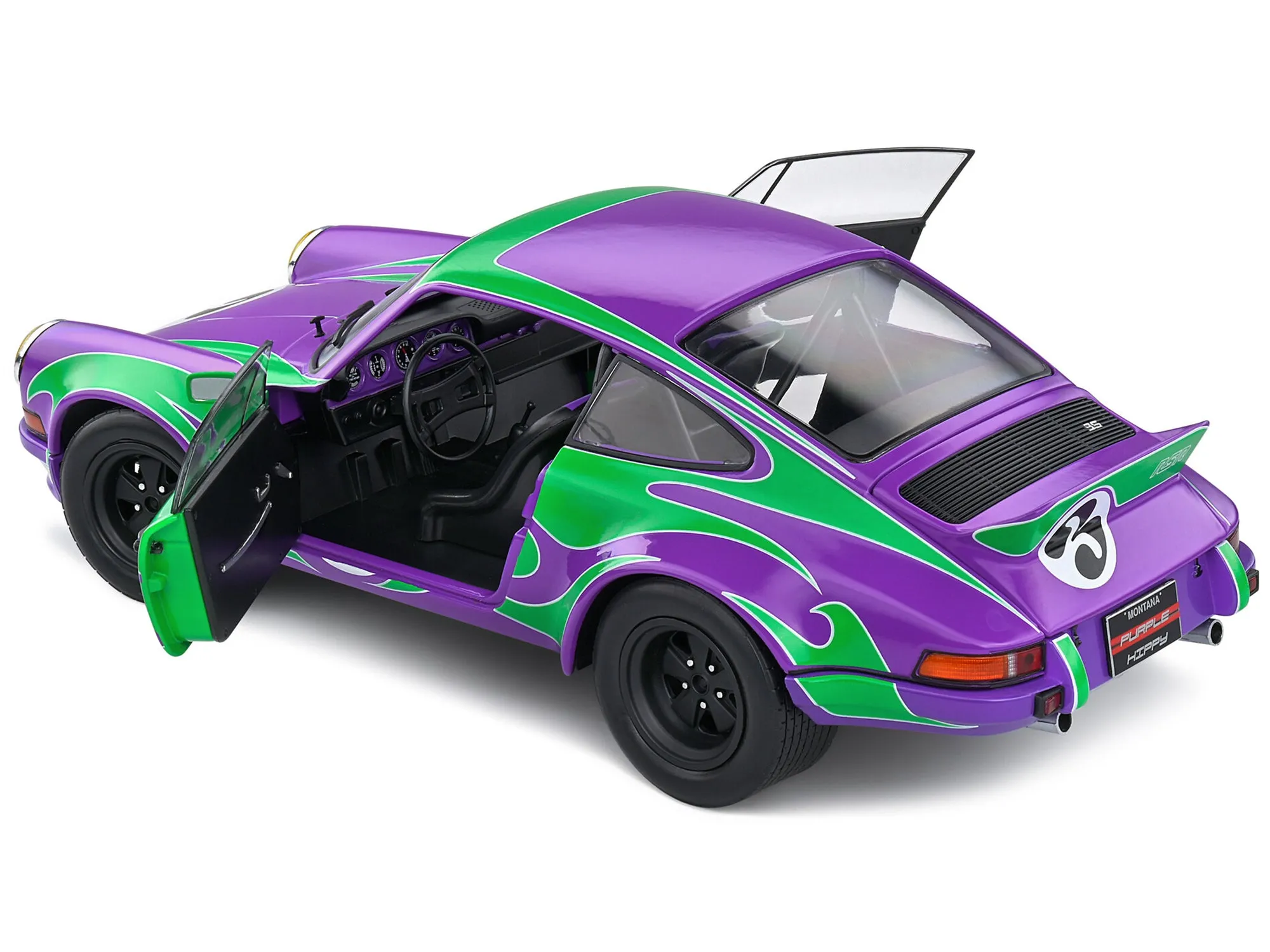 1973 Porsche 911 RSR #3 Purple Hippy Tribute Competition Series 1/18 Diecast Model Car by Solido