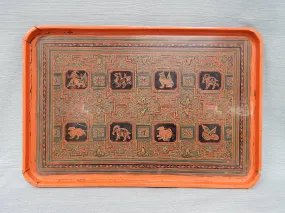 19th Century Burmese Lacquer Tray - Vintage Condition