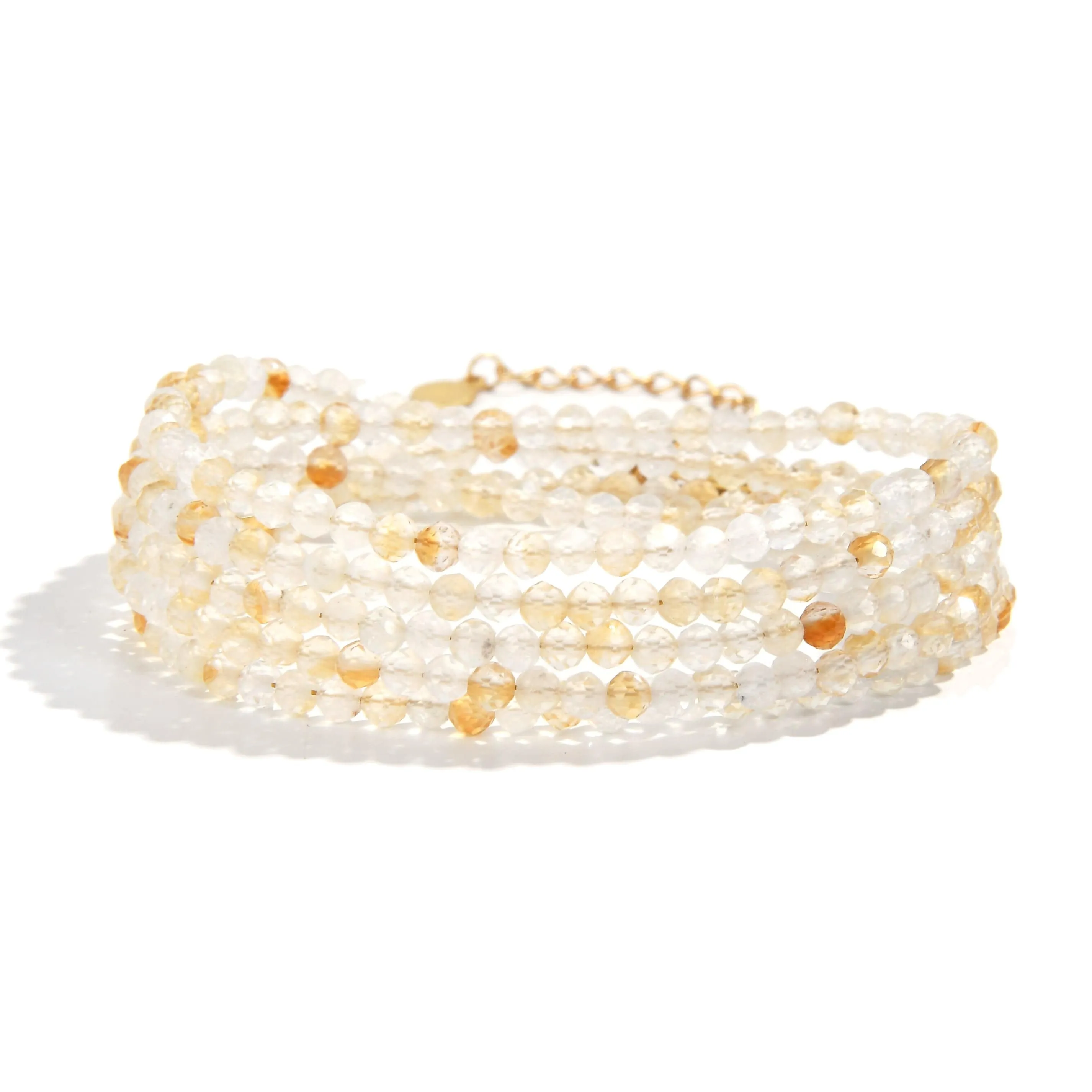 3mm Citrine Faceted 31 Necklace / Multi Wrap Bracelet