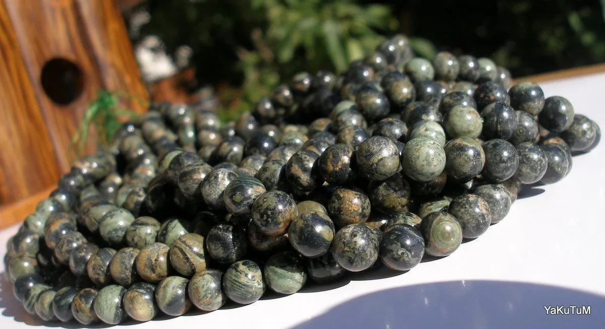 4 Strands Kambaba Jasper 8mm Round Gemstone Beads