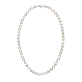 7.0-7.5 mm White Akoya 18 inch AA  Pearl Necklace