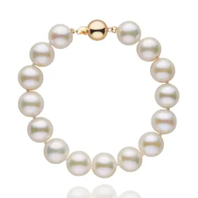 9.5-10.5 mm White Freshwater AA  Pearl Bracelet