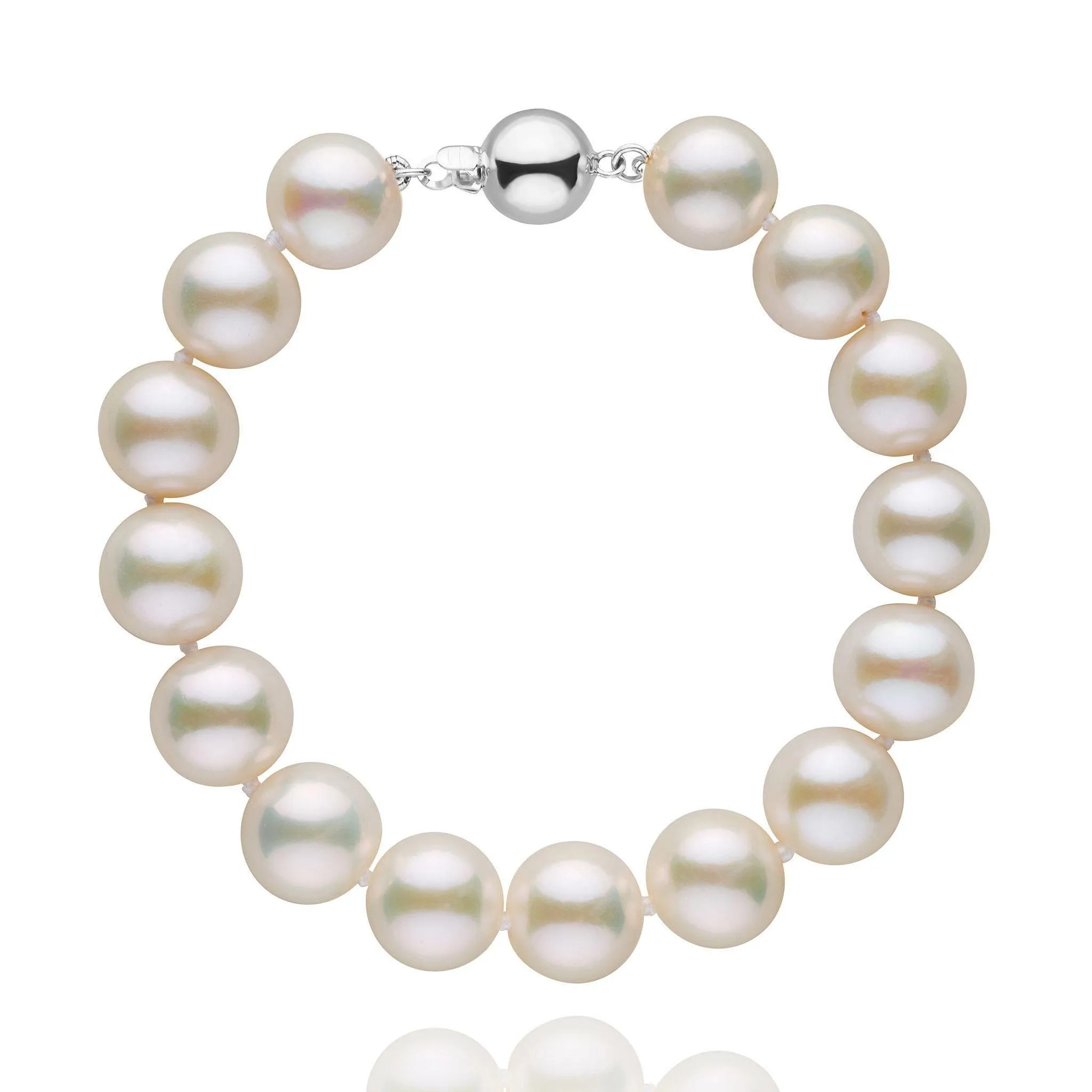 9.5-10.5 mm White Freshwater AA  Pearl Bracelet