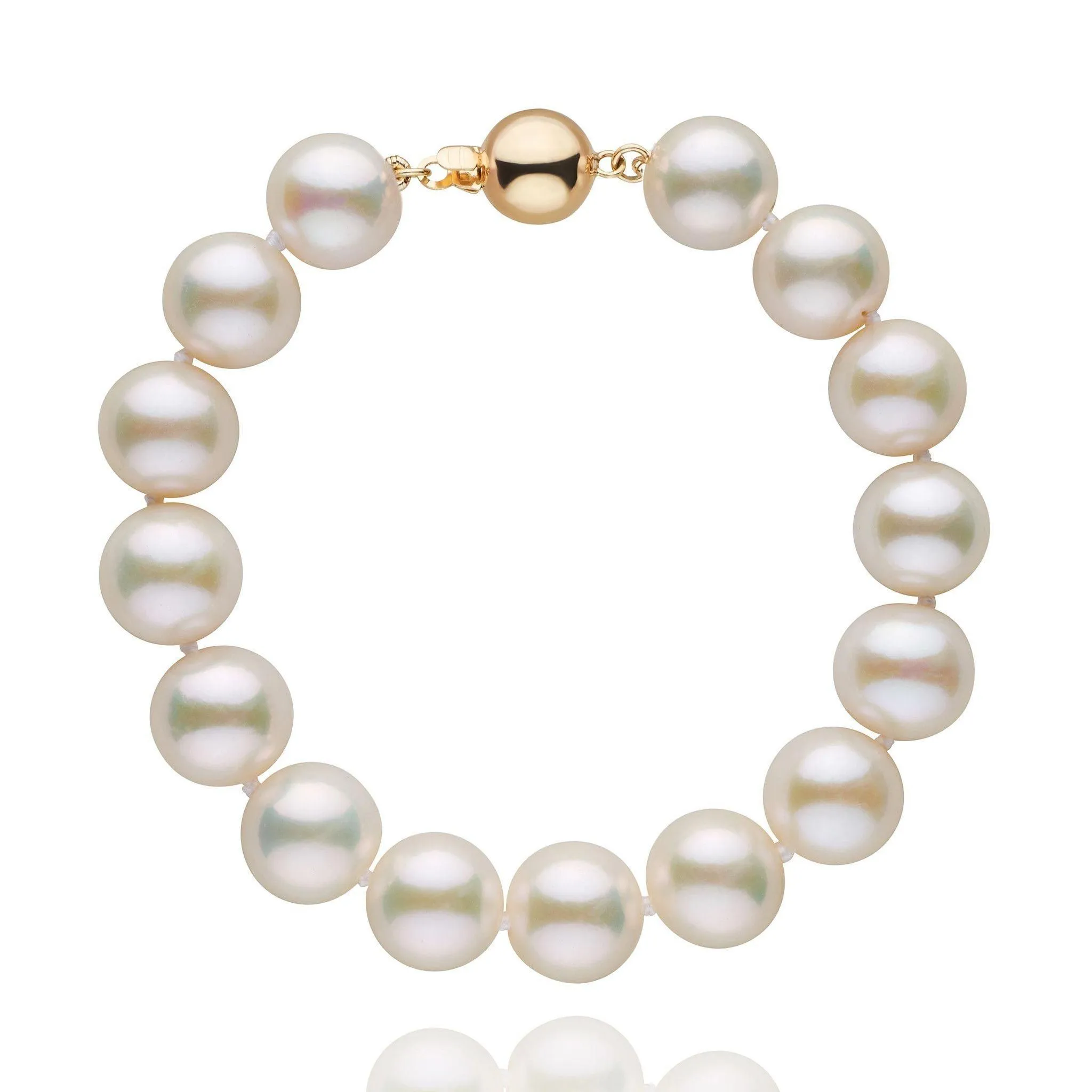 9.5-10.5 mm White Freshwater AA  Pearl Bracelet