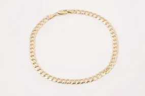 9" 14k Yellow Gold Curb Chain Bracelet (5.34g.)