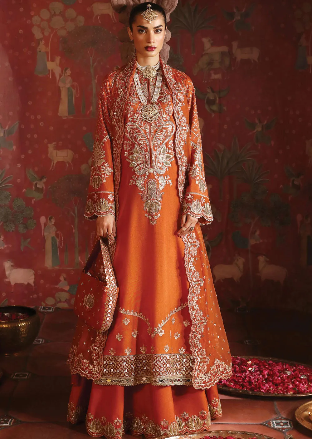 AFZ-598 - Zarish - Unstitched - Divani Silk Edit by Afrozeh 2024