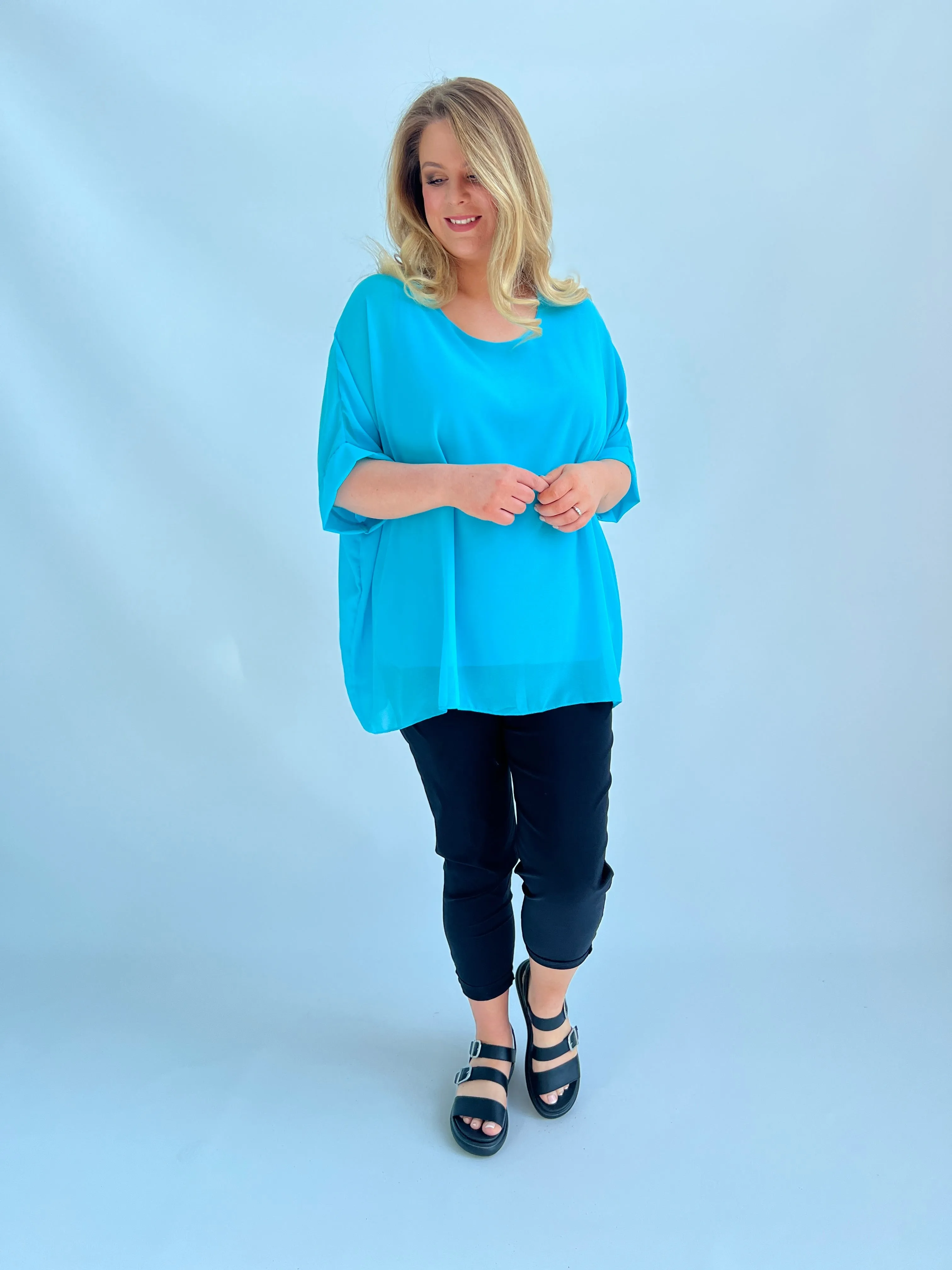 Alice Blouse in Turquoise