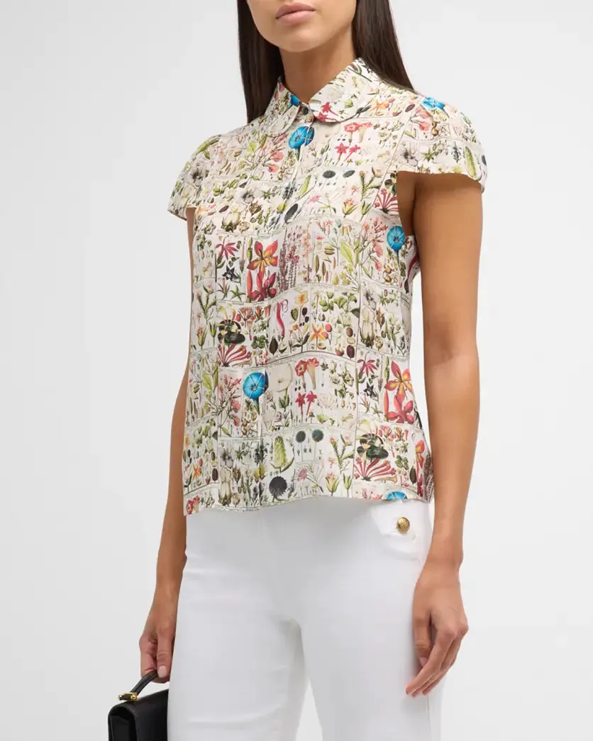 Alice   Olivia - Joy Blouse - Jardin Des Plantes