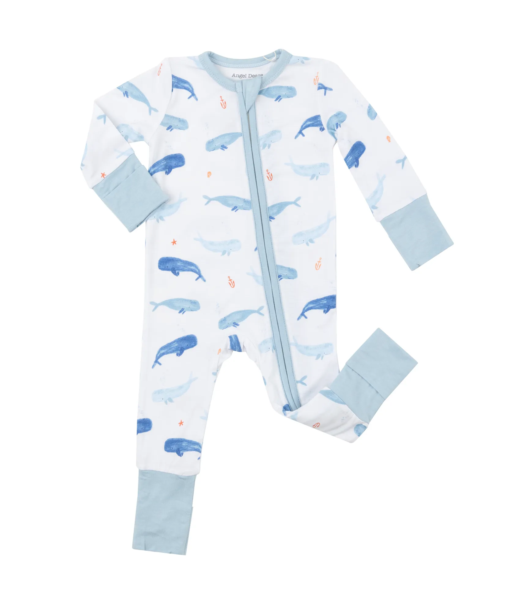 Angel Dear - 2 Way Zipper Pajama - Whale Hello There