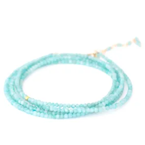 Anne Sportun Amazonite Green Blue Beaded Wrap Bracelet & Necklace 34 B098G-AMAZ