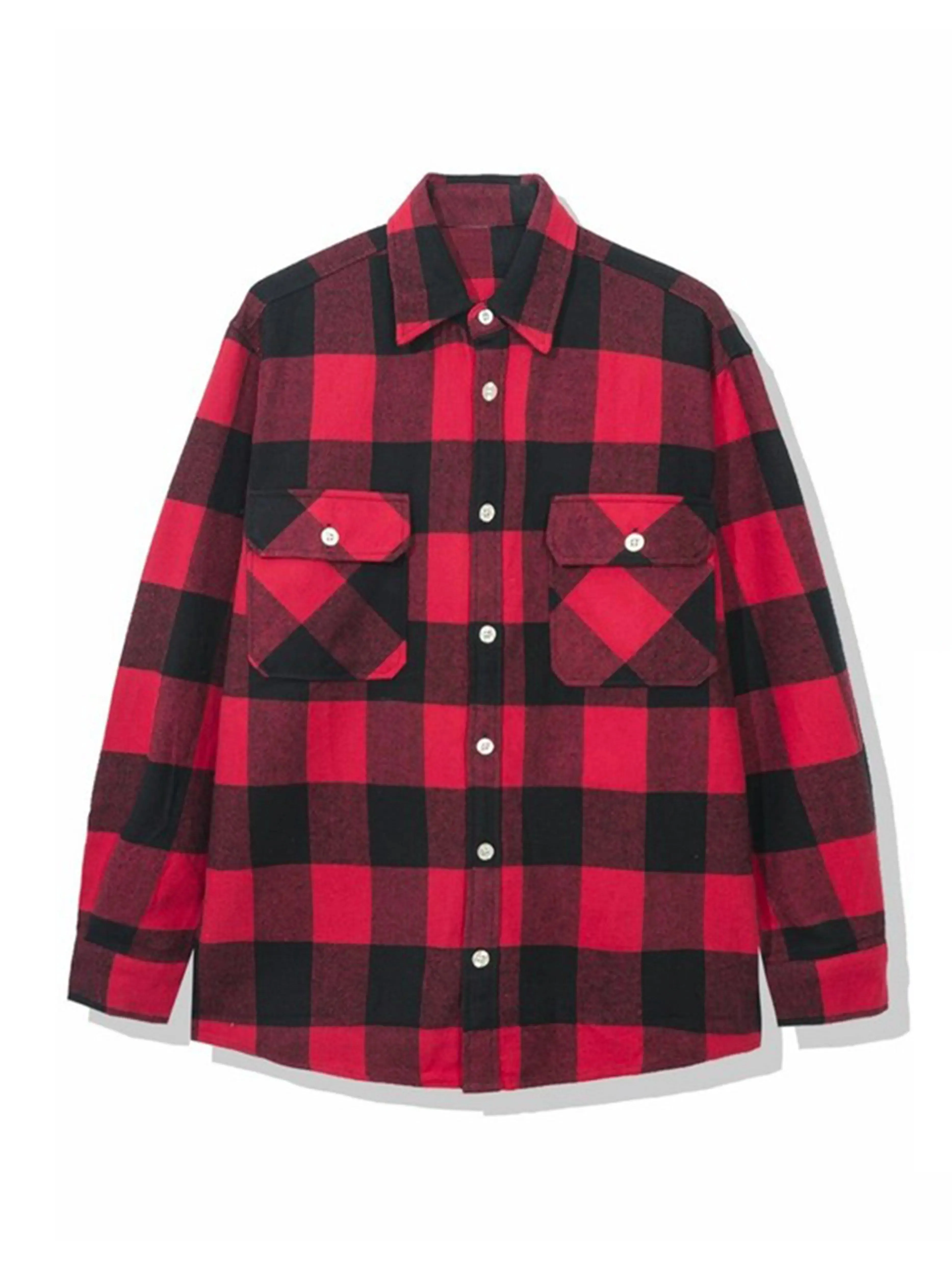 Anti Social Social Club Rainbow Kkoch Logo Flannel Shirt Red