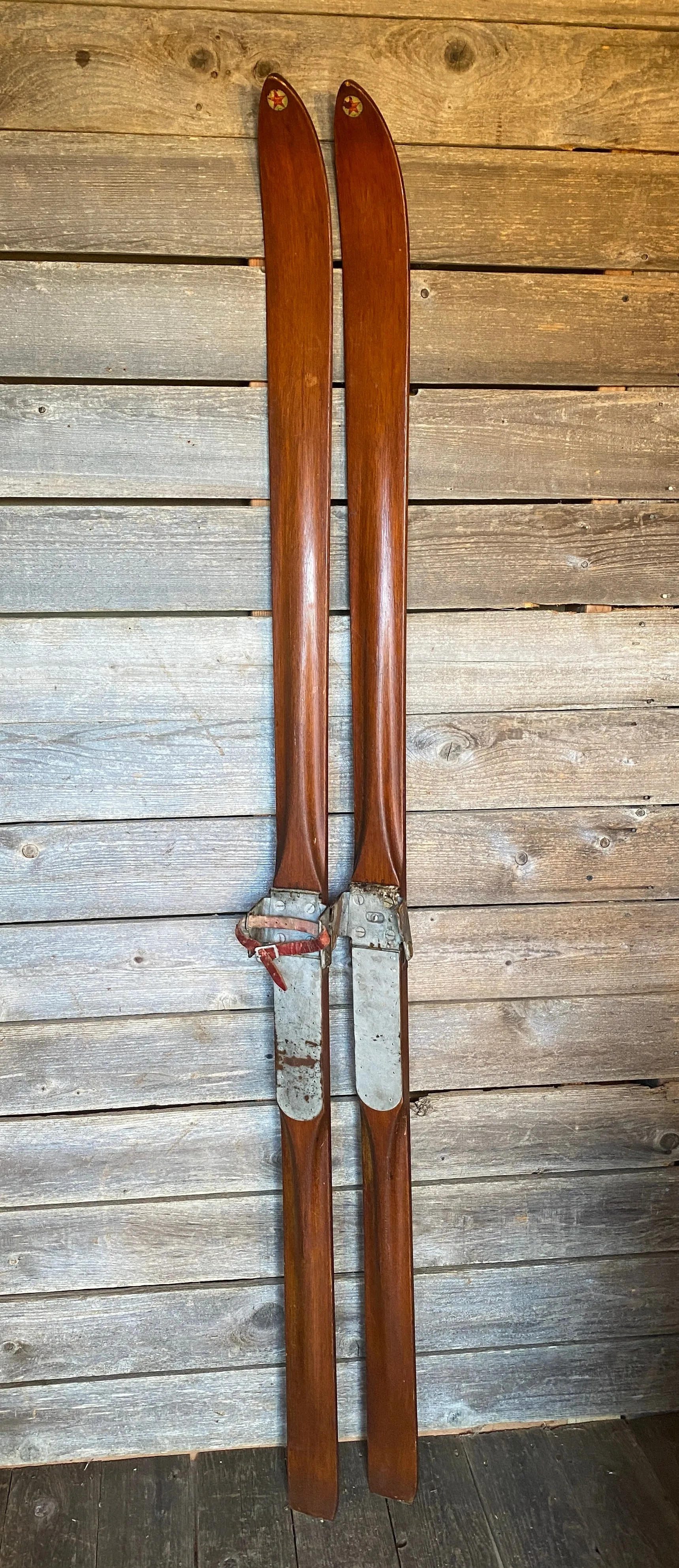 Antique R.H. Macy's Co. Wood Skis