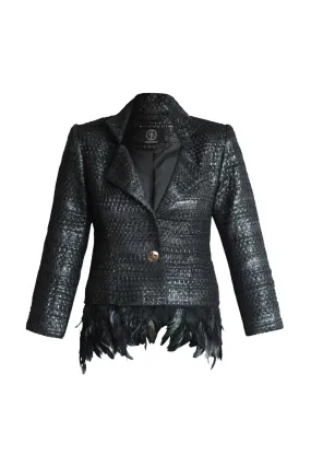 APHRODITE BLACK WOOL BLAZER