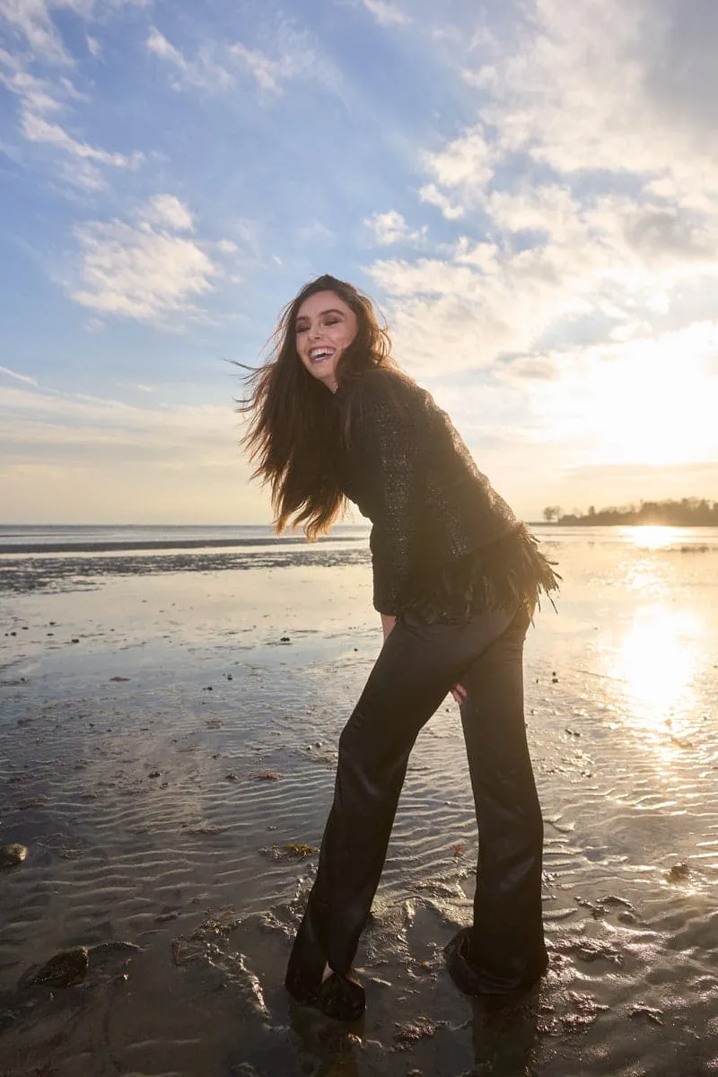 APHRODITE BLACK WOOL BLAZER