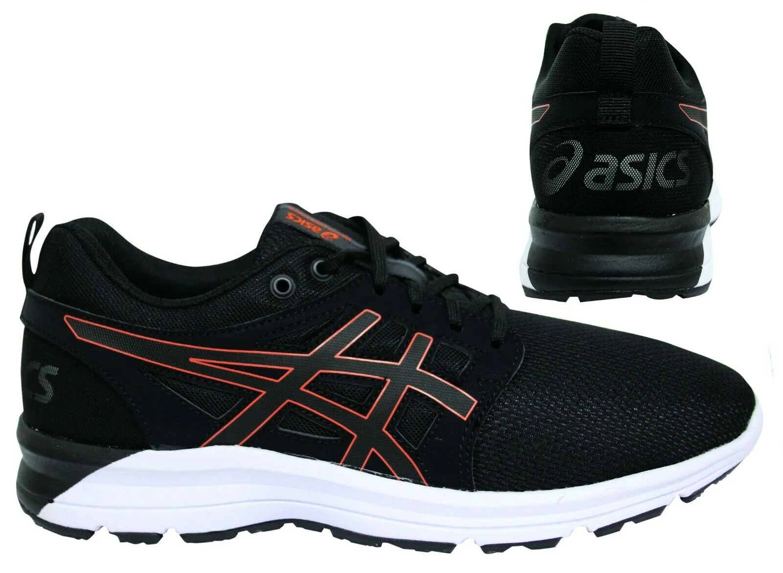 Asics Gel-Torrance MX Black Red Lace Up Mens Running Trainers 1021A031 001 B49E