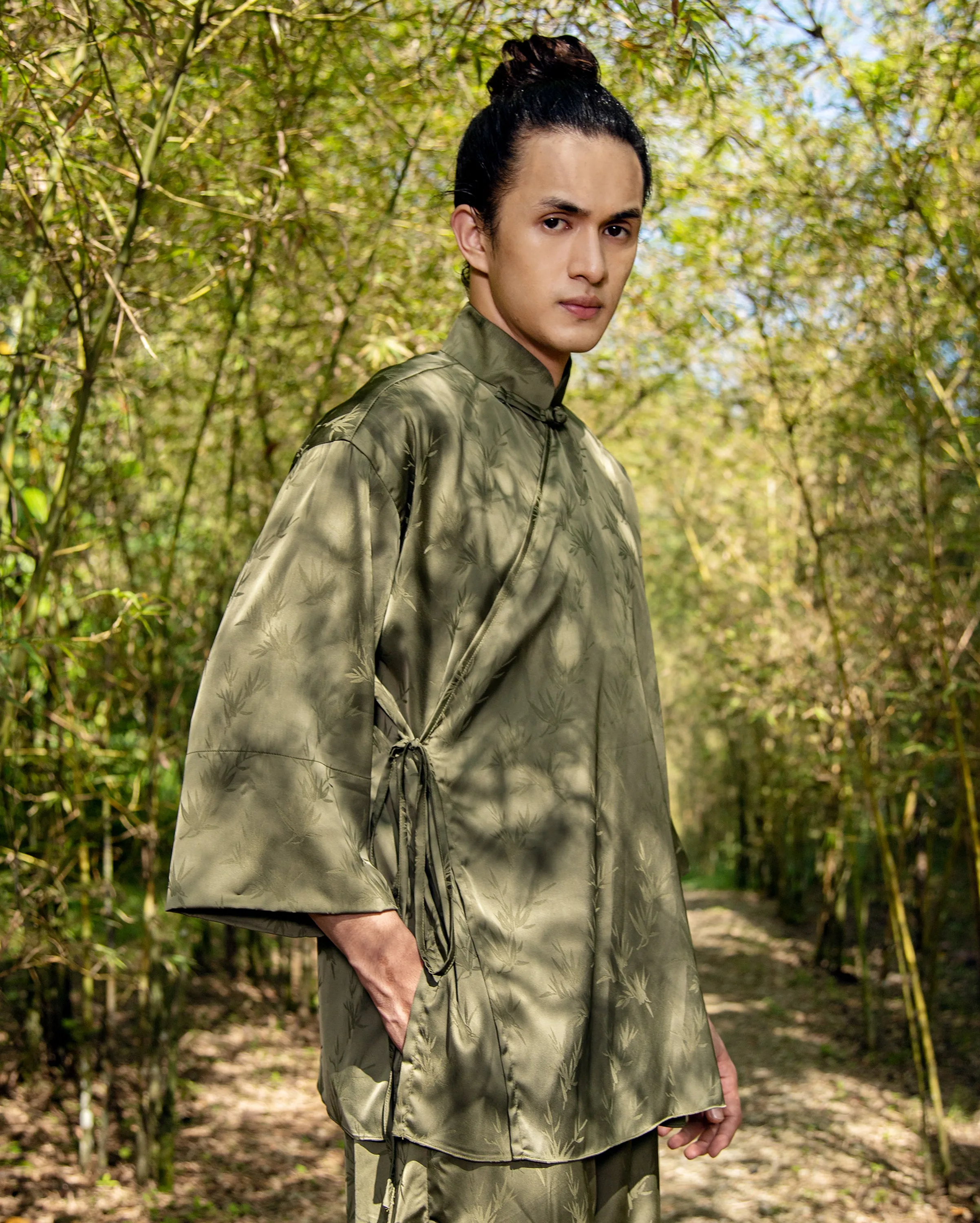 Baju Silang Cina (Olive Bamboo)