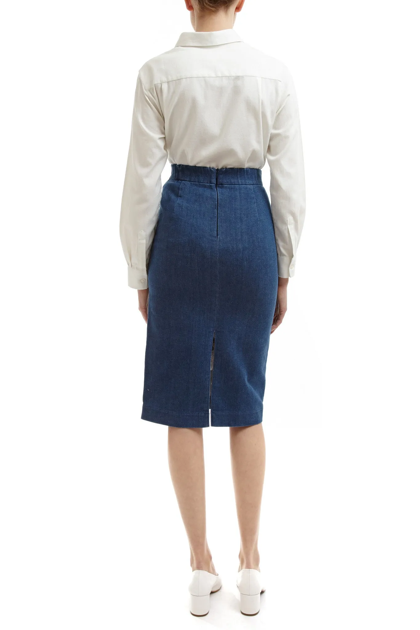 BETSY EMBROIDERED DENIM SKIRT