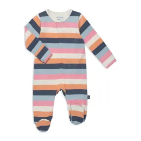 big multi stripe pink cloudstretch™ magnetic footie