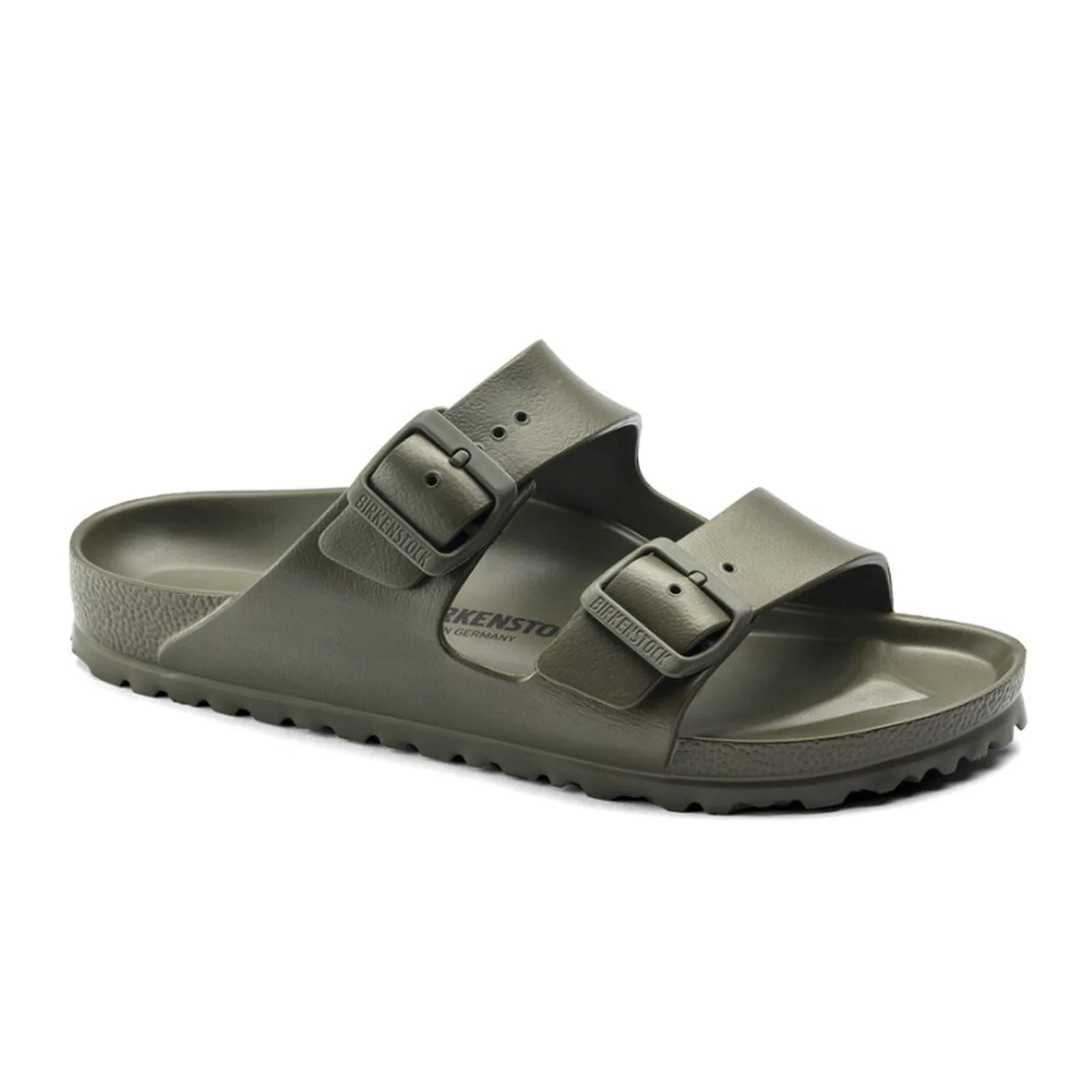 Birkenstock Arizona EVA Slide Sandal (Men) - Khaki/Green Buckle