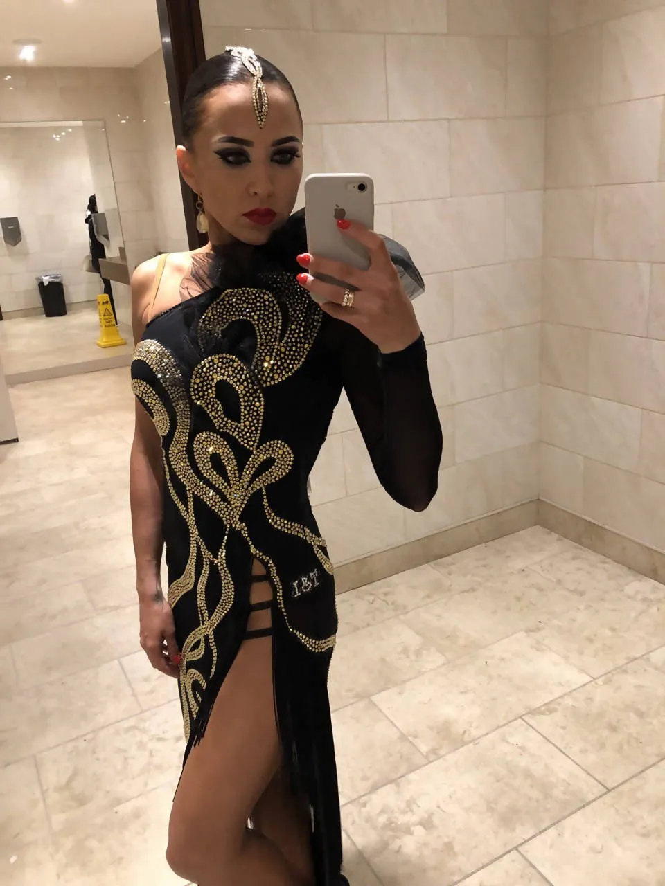 Black & Gold Latin Dress