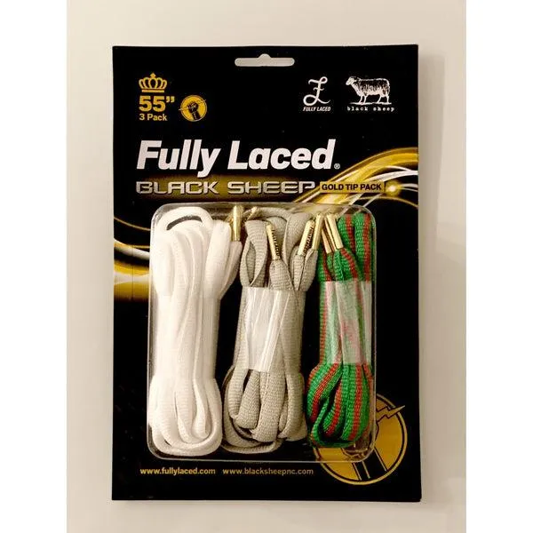 Black Sheep x Fully Laced "Gold Tip" Laces 3-Pack