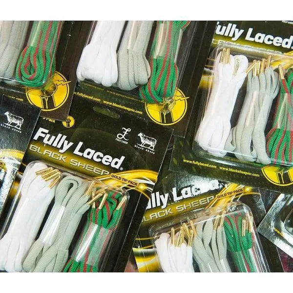 Black Sheep x Fully Laced "Gold Tip" Laces 3-Pack