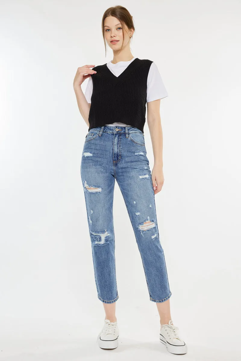 Bobbie Ultra High Rise Straight Leg Jeans