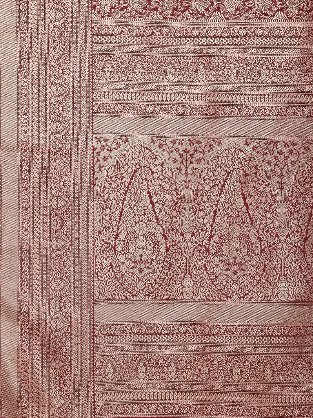 Brocade Zari Jaal Handloom Woven Saree