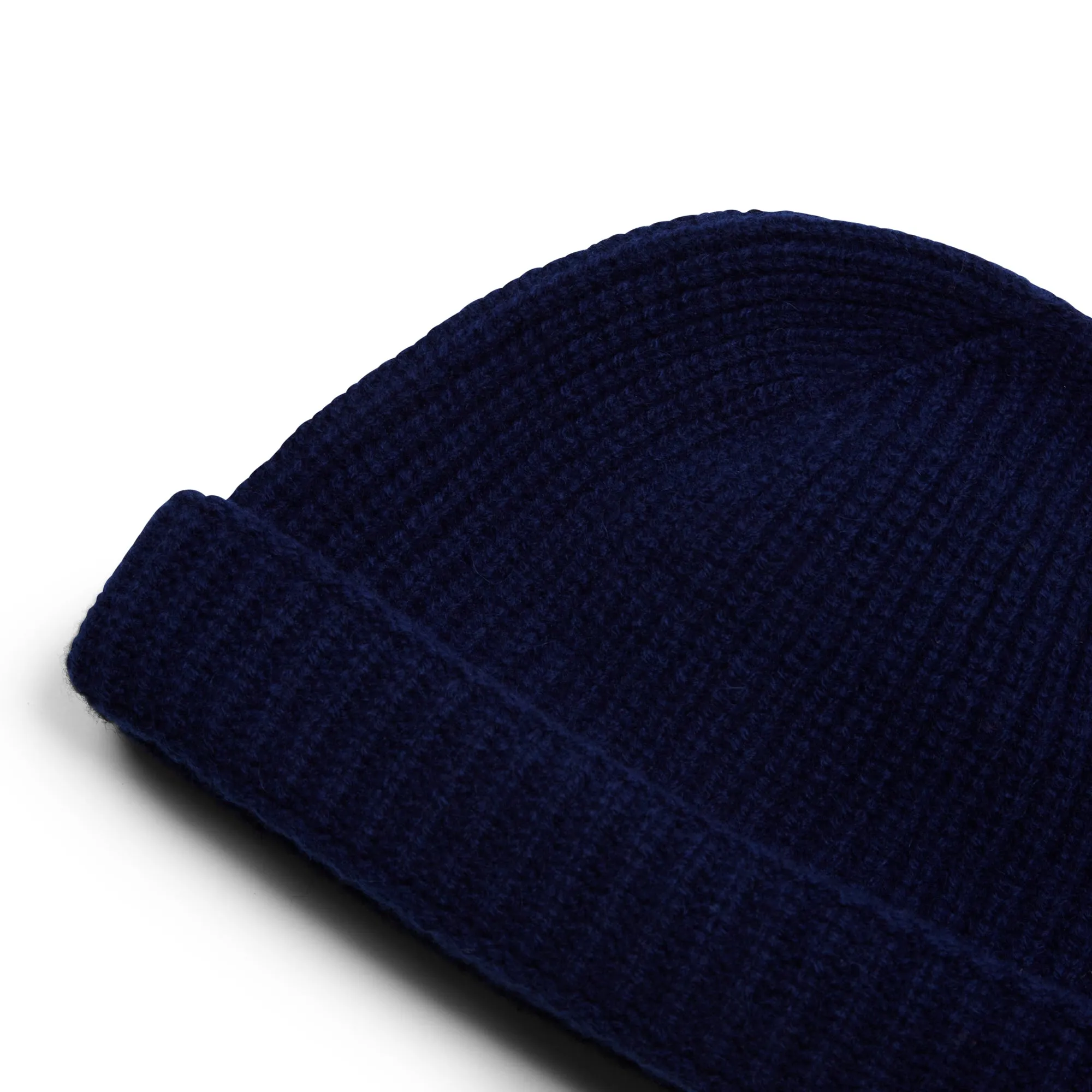 Burrows & Hare Lambswool Beanie Hat - Navy