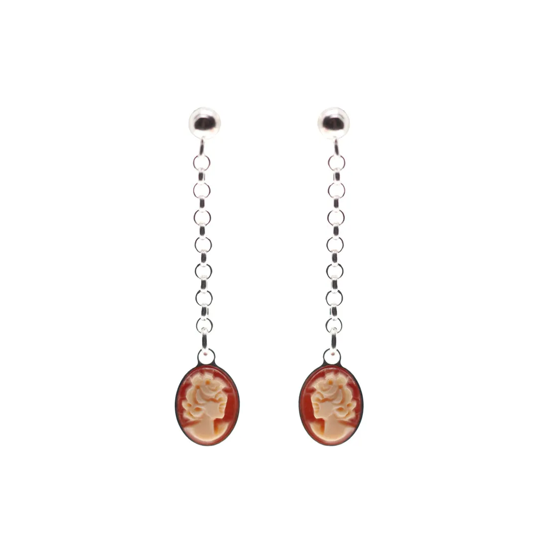 Cameo Dangle Earrings