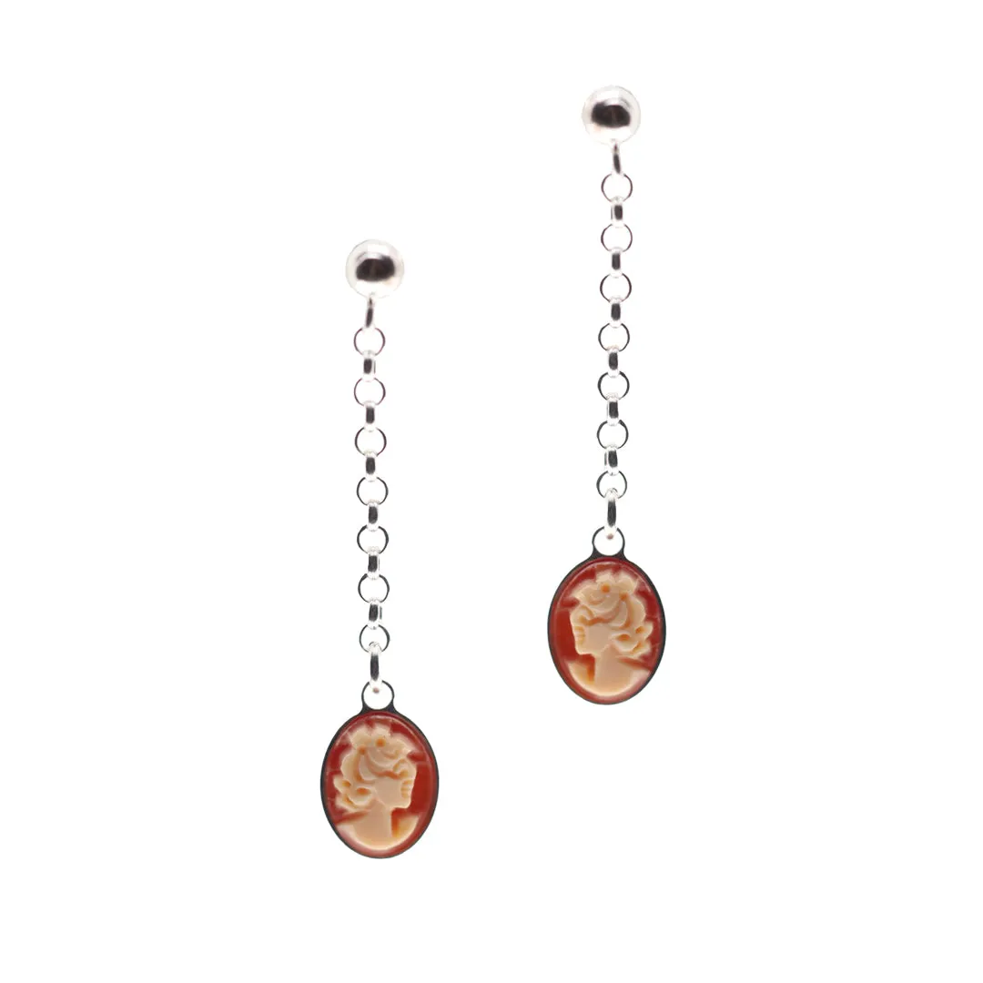 Cameo Dangle Earrings