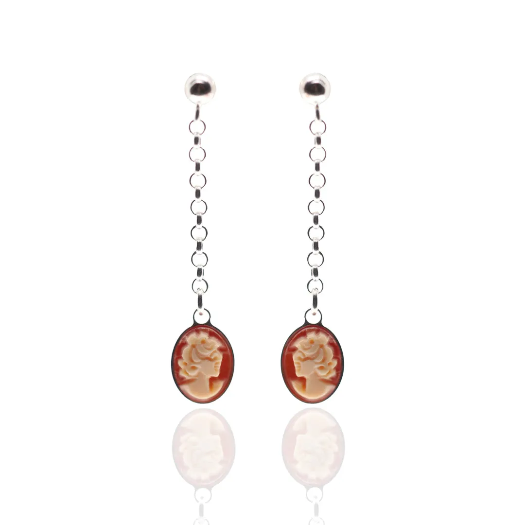 Cameo Dangle Earrings