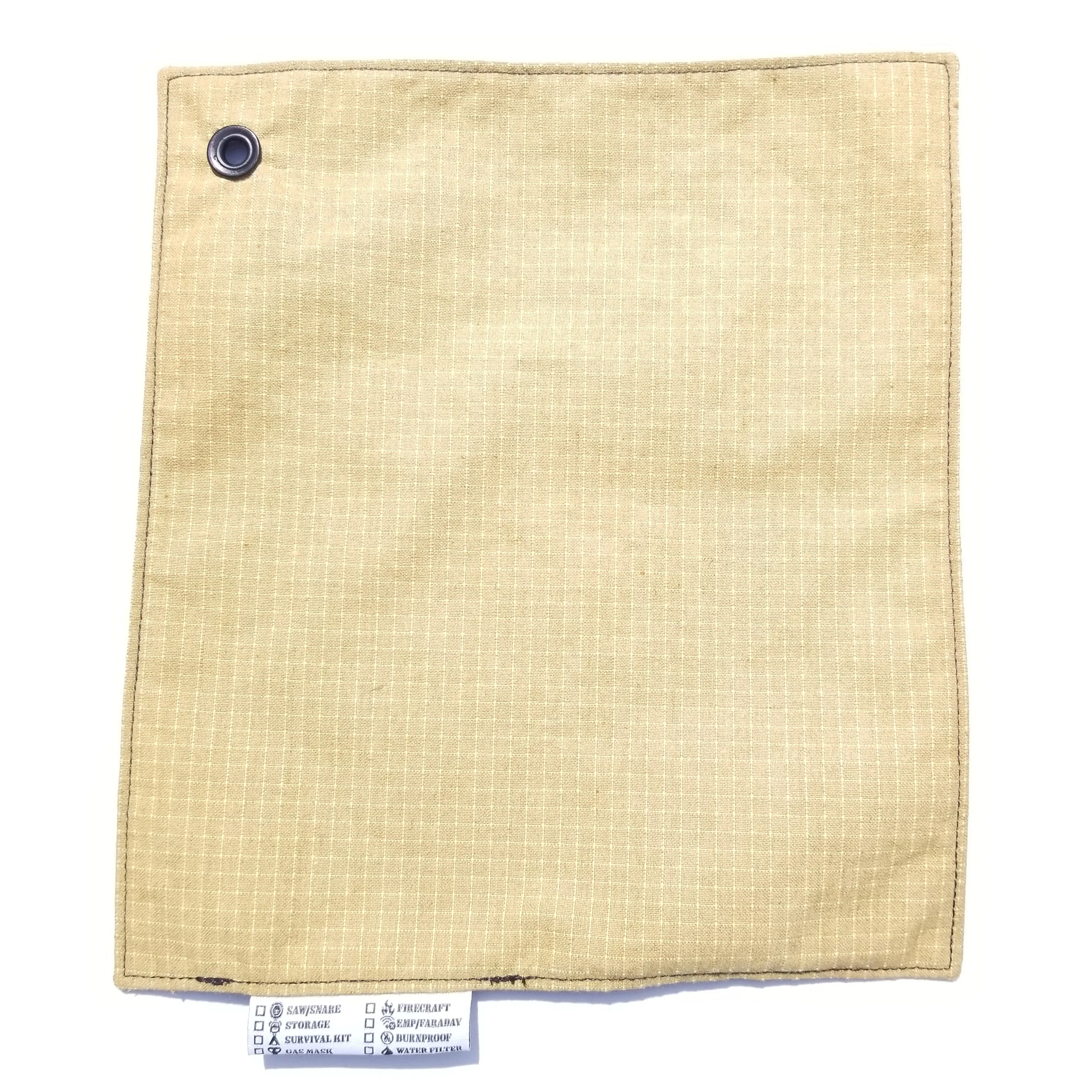 Camp Rag - Burn Proof Work Cloth built from Durable Kevlar Fabric w/ Lanyard Grommet.