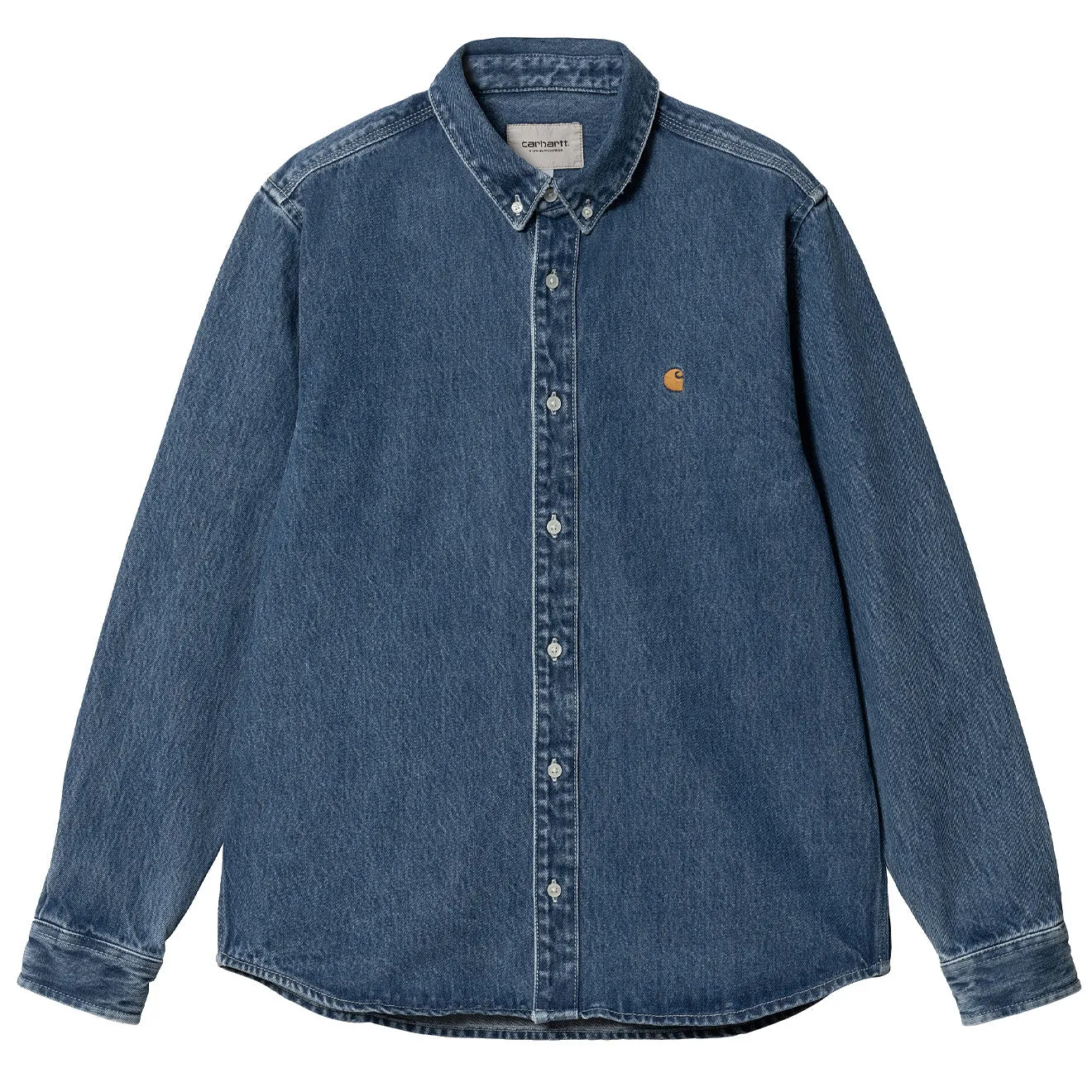 Carhartt WIP L/S Weldon Shirt Blue Heavy Stone Wash