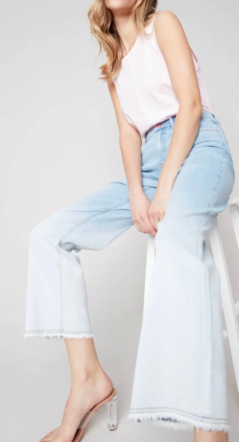 Charlie B Ombré Wide Leg Jeans - Ombre