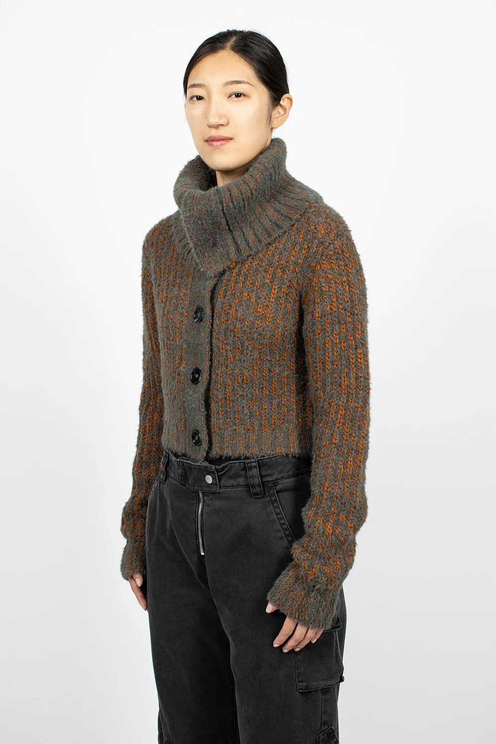 Chunky Cardigan Rust/Multi