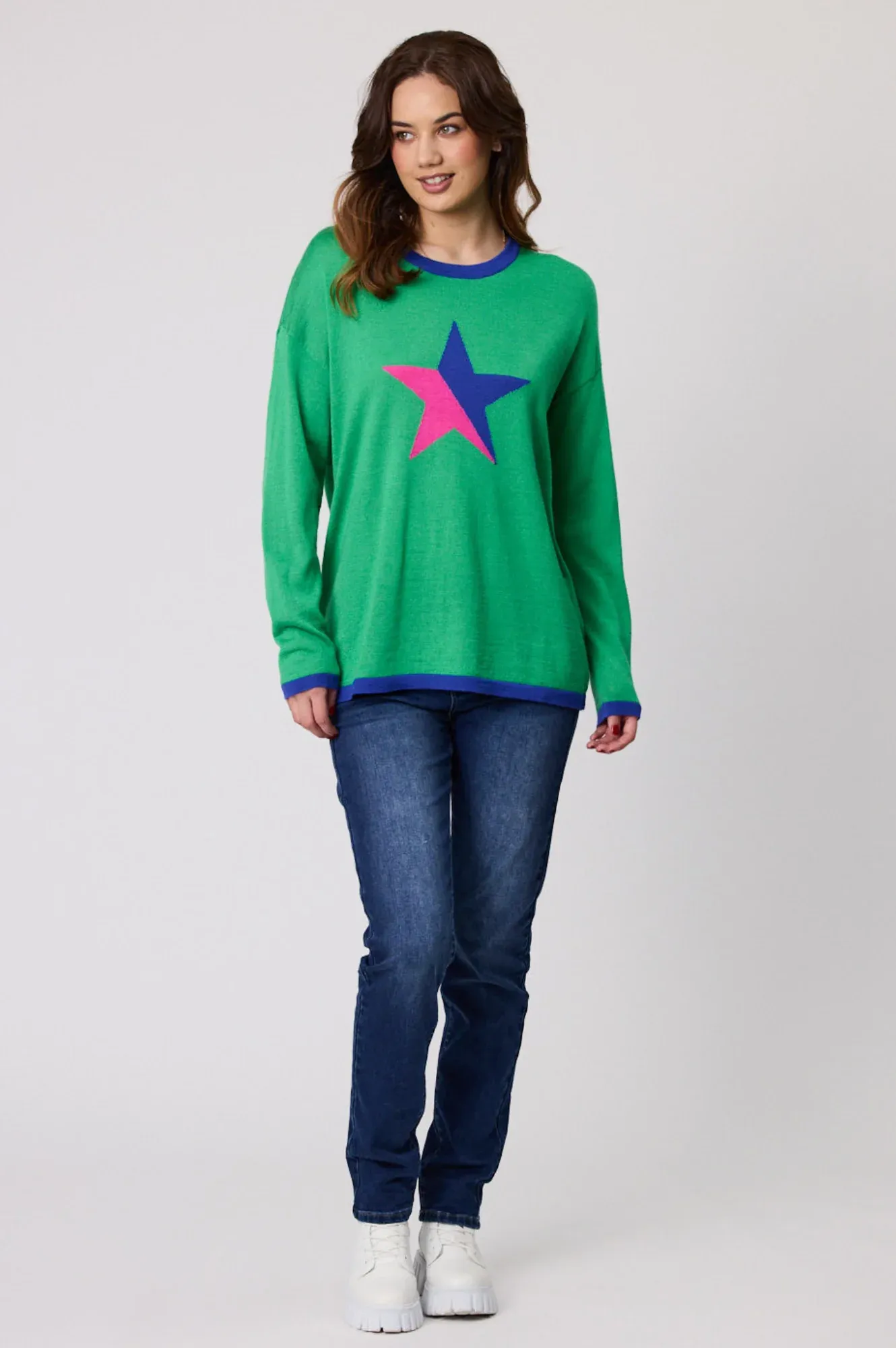 Classified Star Jumper - Green