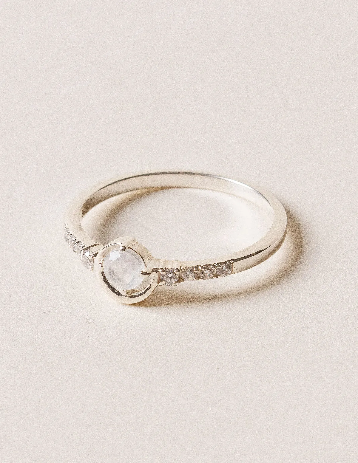 Cresent Moonstone Ring