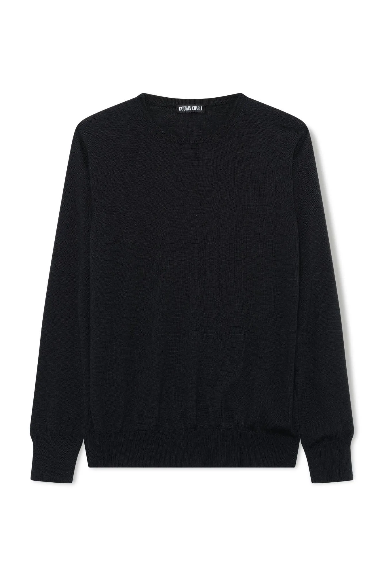 Crew Neck Merino Wool - Black