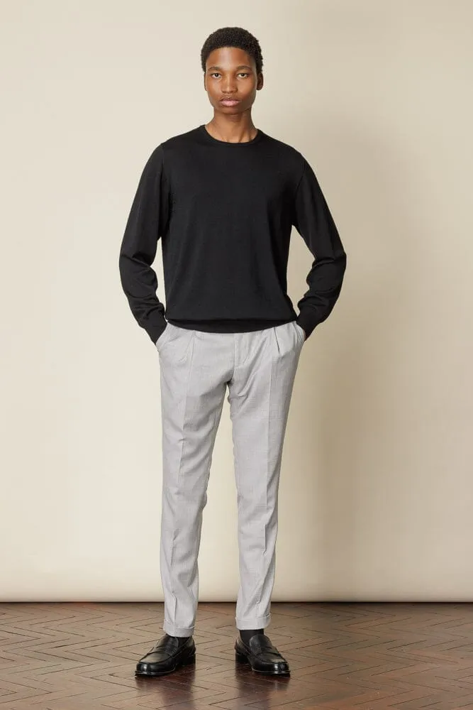 Crew Neck Merino Wool - Black