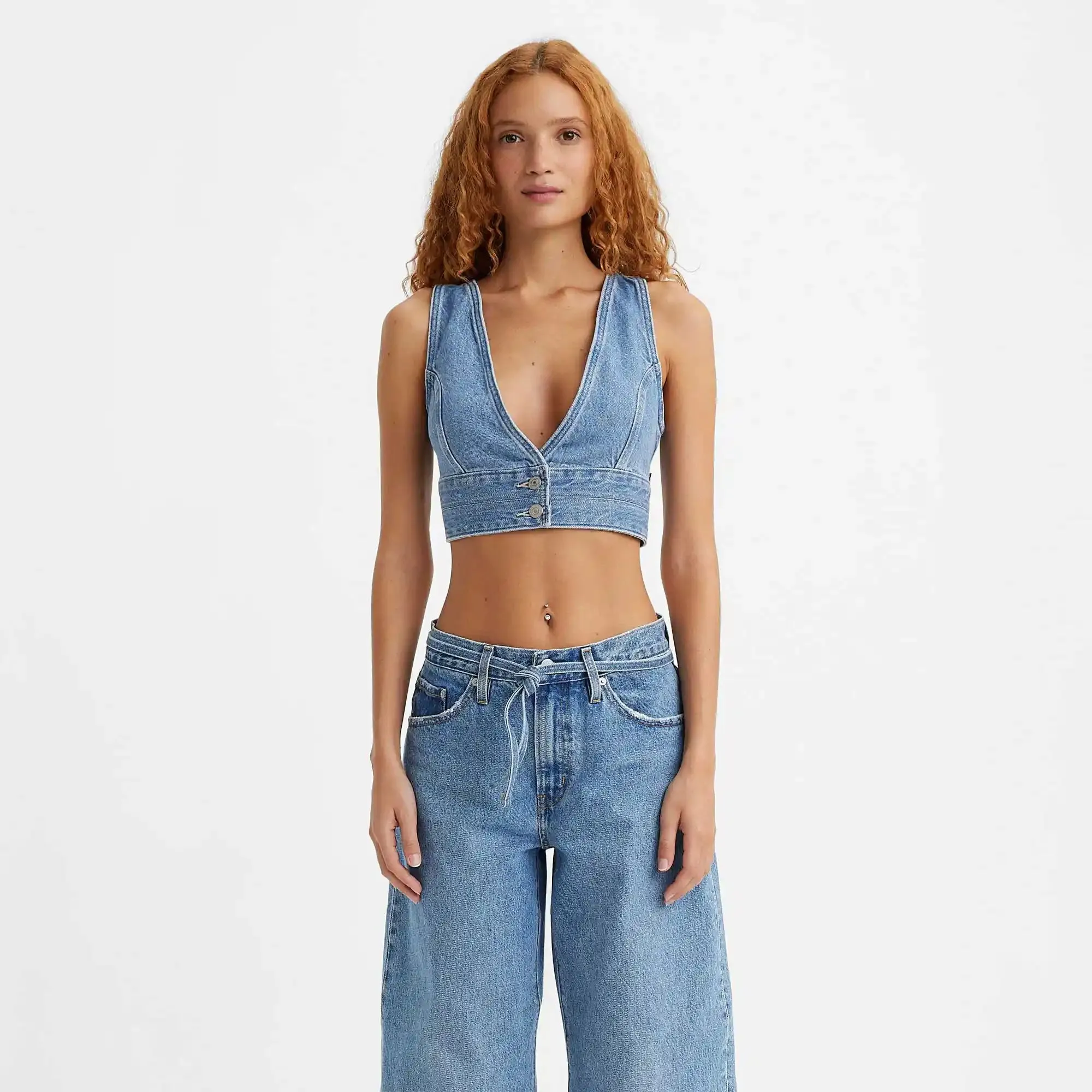 Crop top rain denim