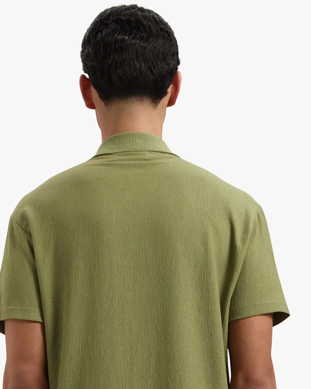 CROYEZ SEERSUCKER SHIRT - WASHED OLIVE